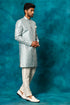 VASTRAMAY Men's Mint Green Pastel Embroidered Sherwani Set